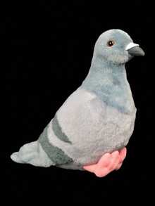 22cm/8.66in Juguete de peluche de paloma de simulación, paloma suave y linda, animales de peluche, peluches de pájaros, decoración creativa, regalos para niños, fiesta de cumpleaños, decoración del hogar, habitación de niñas - Gris - Ver 10