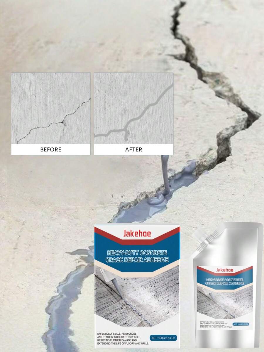 jakehoe 裂缝修补胶 - 家用地板、墙面裂缝密封剂、防漏防水涂层胶、屋顶裂缝修补剂