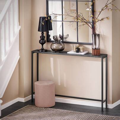 SoBuy FSB19-XL-N Vintage Console Table Metal Hallway Table Decorative Table Sideboard Side Table W X H X D Approx: 120 X 80 X 20 Cm