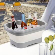 2-Pack Collapsible Wash Basins, 11L Large Dish Tub With Drain Plug - mặc định - Xem 7