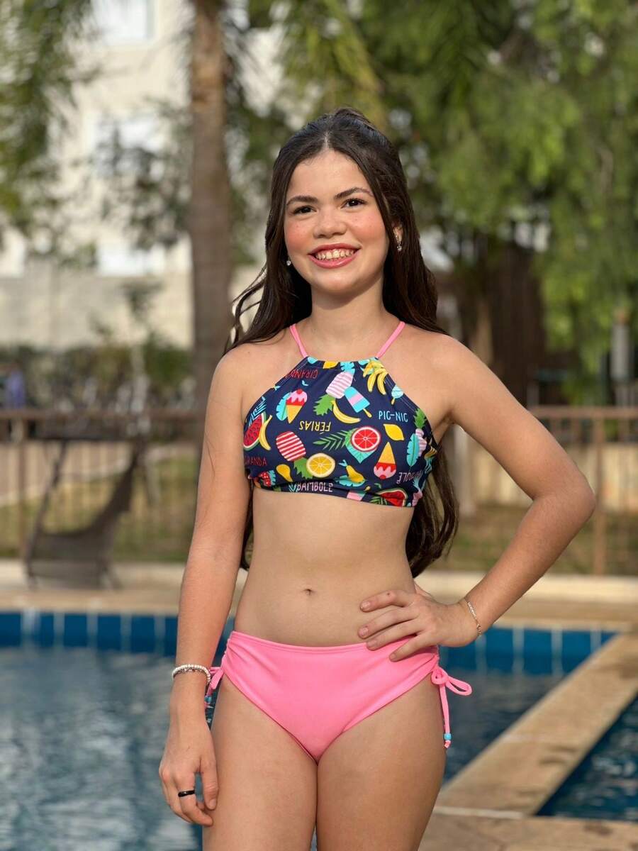 Girls' Bikini In Polyamide With UV 50 Protection - Multicolor - View 1