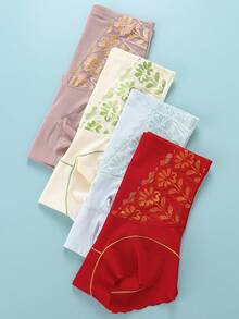 4 Peças Calcinha Modeladora de Cintura Alta com Controle de Barriga Sem Costura para Mulheres - Multicolorido - Visão 9