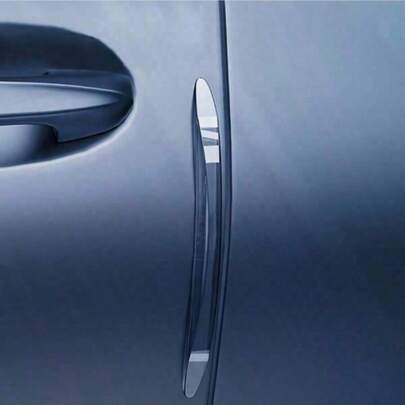 4 piezas de protectores invisibles para el borde de la puerta del automóvil - Tiras anti-colisión de PVC para protección contra rasguños, tiras anti-colisión para el espejo retrovisor, capaces de amortiguar impactos, protegen firmemente la pintura de la puerta del automóvil