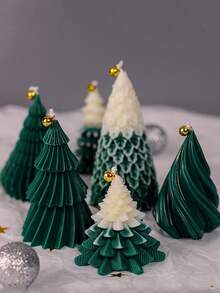 1 pieza Candelabro con forma de árbol de Navidad de 4 niveles, adecuado para decoración del hogar, restaurante, cumpleaños, fiesta, baño, fragancia, decoración de ambiente, recuerdo creativo - Multicolor - Ver 11