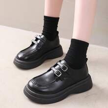 Women's Thick Sole British Style Mary Jane Shoes, Slip-On Casual Loafers, Spring New Versatile Design