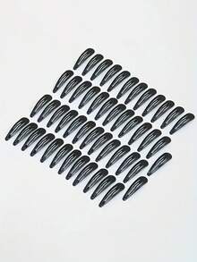 100 szt./60 szt./40 szt./10 szt. Proste czarne elastyczne spinki do włosów o długości 1,96 cala, akcesoria do włosów dla dziewcząt, odpowiednie do codziennego zaplatania włosów, grzywki, makijażu, pod prysznic