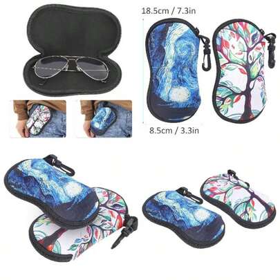 Estuche para gafas de sol 2pcs, Estuche para lentes porttiles Bolsa Gafas impermeables con cremallera Buceo Para Lentes De Sol Lentes De Sol