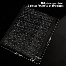 300pcs Adhesive Stick Dots Double Sided Clear Museum Putty, Removable Adhesive Putty For Wall Hanging, Crafts, Balloons, Festival, Party Decorations (0.31" X 0.51") - hình bầu dục - Xem 6