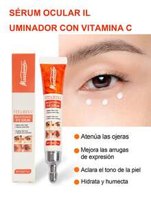 Crema para ojos antiojeras, vitamina C, bolsas para ojos que se desvanecen, hidrata, antiarrugas, suero reafirmante para levantar los ojos, Cosméticos para el cuidado de la piel - Multicolor - Ver 2