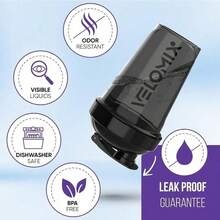 2 Pack 20oz Shaker Bottles With Stainless Steel Balls Leakproof Odor Resistant For Protein Smoothies Gym Travel Halloween Fitness Gift - Onyx Set - 查看 2