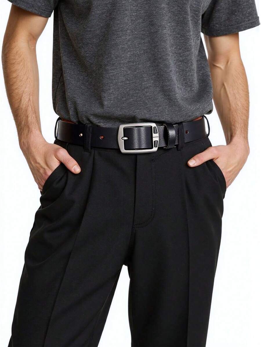 Cinturón para hombres de negocios, cinturón casual para jóvenes, adecuado para vaqueros y pantalones de vestir, gran regalo para Halloween, Navidad, padres, novios y amigos