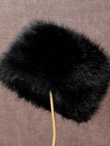 1顶女士纯色毛绒帽，柔软舒适保暖简约风，休闲百搭防风，适合日常佩戴，可搭配围巾，秋冬季装饰 - 彩色 - 查看 8