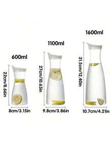 1PC Transparent High Color Value Cold Water Jug, Large Capacity High Temperature Resistant Drop Resistant Drinks Juice Jug, Fruit Tea Kettle, Lemonade Kettle, Zapper - Home Use, Bar, Restaurant, KTV - Multicolor - View 2