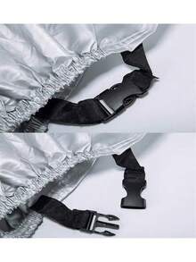 PUBAMALL Funda de Bicicleta - Resistente al Agua y Anti-- Cubiertas de Almacenamiento para Bicicletas de montaña y Carretera - Plata y negro - Ver 6