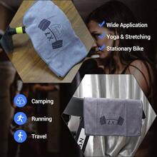 - Paquete de 4 toallas de yoga 14x 30 pulgadas sper suaves, de secado rpido para cuello y cara, toalla de enfriamiento absorbente transpirable para clima clido, yoga, viajes, - 4 piezas: 2 azules y 2 grises - Ver 6