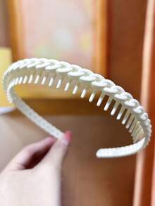 1 pieza Nuevo estilo de diadema anti-dientes para mujeres, diadema curvada para lavarse la cara, pasador de pelo, accesorios de tocado, tiaras casuales, accesorios para el cabello