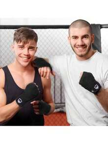 Vendas de boxeo, guardamanos de boxeo, vendas elásticas para manos, paquete de 2 vendas deportivas (5), vendas para artes marciales mixtas Guardamanos elásticos para protección de muñecas y nudillos - Negro - Ver 7