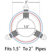 Car Stainless Steel Exhaust Tips Fit 1.5 To 2 Inch Car Exhaust Pipe Modification Tail Throat Tail Pipe Steel Exhaust Tips Tailpipe Black - 鉻合金 - 查看 6
