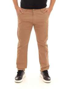 Men's Tailored Twill Trousers, Sporty Fine, Knife Pocket, Built-In Pocket - Camel - View 2