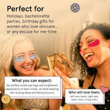 6 Lightening And Brightening Eye Masks To Reduce Dark Circles, Eye Puffiness, Eye Bags, Wrinkles, Gel Eye Masks, Nurse's Gift, Vegetarian And Cruelty-Free Self-Care - Vàng - Xem 6