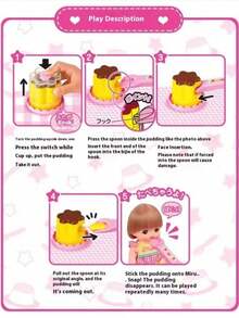 1pc 2025 New Jelly Strawberry Pudding Playset - Feeding Toy, Japanese Mirupu Pudding Figurine, Pretend Play Toy, Children's Day/Birthday/Christmas/Halloween Gift, Perfect Present