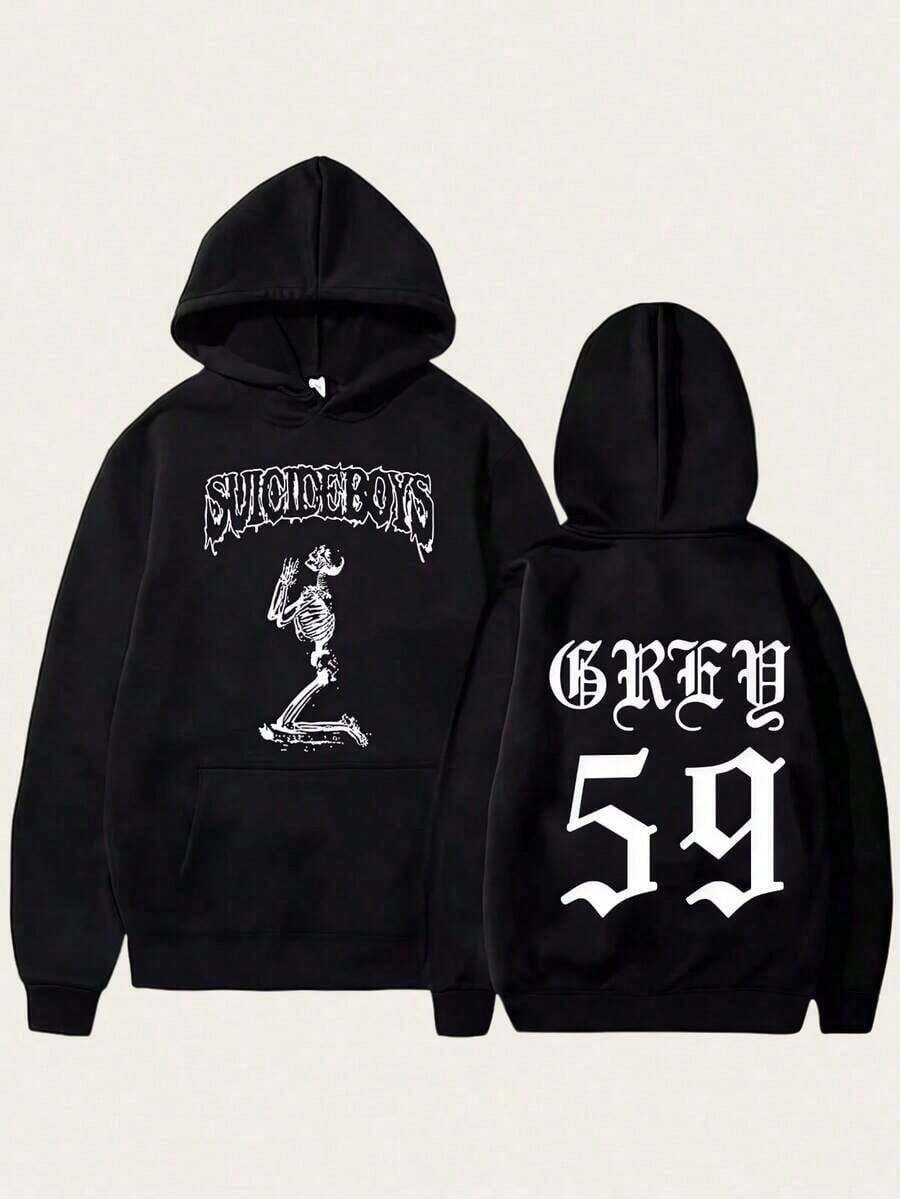 Summer Bestsellers 2025 Autumn_Winter New S G59 Hoodie Suicideboy Muisc Hoodie Casual Fashion Hoodie Daily Street Warm Hoodiesupplegraphic Hoodies For Men Black Hoodie For Women Men's Hoodie - Black - View 1