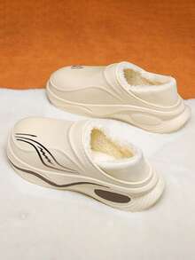 Botas de tobillo con puntera redonda nuevas de invierno para hombres, con forro de algodón acolchado y cálido. Pantuflas de algodón cálidas para interiores. Botas de nieve. Zapatos de invierno cálidos y cómodos para usar en interiores.