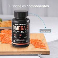Omega 3 1280mg por cápsula aceite de salmón EPA DHA 90 cápsulas 3 meses fish oil pureza premium cardiovascular metabolismo salud antioxidante vitalidad - Otros - Ver 2