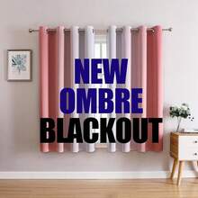 G2000 Blackout Curtains & Drapes For Bedroom Living Room 84 Inches Long Purple And Greyish White Room Darkening Window Treatments Ombre Thermal Insulated Light Blocking Grommet Backdrop 2 Panels Set-FUNALING - 粉色 - 查看 12