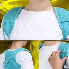 Corrector de postura y soporte para espalda y area lumbar infantil para niño y niña - Azul - Ver 2