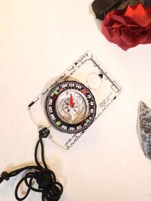 1pc Beginner Thumb Compass With Map Scale, Quick Repositioning, Suitable For Outdoor, Professional Surveying, Daily Emergency, Precise, Unbiased, Centimeter-Level Calibration, Professional-Grade, Precise Navigation, Orienteering Compass, Left-Hand Thumb-Style Map Compass For Students And Outdoor Use - Multicolor - View 13