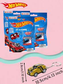 Mattel Hot Wheels 官方授权回力车钥匙扣盲袋随机 1 件迷你 GT K 汽车装饰汽车钥匙扣男士拉动式自走式汽车包夹趣味收藏惊喜礼物送给朋友生日圣诞派对礼物