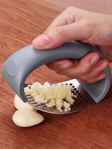 1个蒜蓉压榨器——环形设计，蒜蓉神器，蒜蓉捣碎工具，一压即成蒜蓉，加厚压板，多功能，易于清洗，省时省力，适用于家庭、厨房、餐厅、酒店、露营、聚会等场合，舒适手柄设计，轻松快速制作蒜蓉，家用厨房工具，可悬挂收纳，不占空间，加大加厚厨房用品，厨房配件，厨房工具 - 彩色 - 查看 2