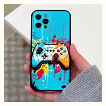 Custodia per telefono da gioco, compatibile con modelli 16, 15, 14, 13, 12, 11, Pro, X, XS, Max, XR, Plus, Mini, in morbida cover nera. Custodia compatibile con modelli 17, 17 Pro, 17 Pro Max