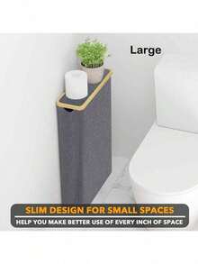 Cesta de almacenamiento de papel higiénico grande con tapa, organizador de papel higiénico delgado, puede contener hasta 20 rollos regulares o 15 rollos mega. Decoración del hogar y del baño, organizador del baño, decoración de otoño, de vuelta a la escuela - Multicolor - Ver 18