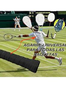 VXMBNB, Overgrip Tenis, Overgrip Padel de 12 Piezas, Absorbente del Sudor y Antideslizante, Apto para Tenis, Cricket y Otras Raquetas. - Negro - Ver 7