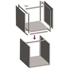 Brennholzregal Schwarz 40x40x40 cm Kaltgewalzter Stahl-XY710422