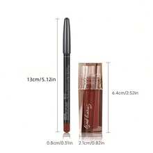 Pudaier Set Lip Gloss dan Lip Liner Pelembap (Merah 01+03) - Kontur Bibir Presisi 3D, Menciptakan Efek Makeup yang Melembapkan, Cocok untuk Segala Acara, Serbaguna untuk Semua Tampilan Makeup! - 01+03 - View 5