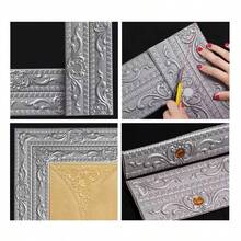 1 Rolle 2,3cm x 12cm selbstklebende Sockelleiste, Deckendekorationsstreifen, wasserfester Wandsockelleistenschutz - Verschiedenfarbig - Übersicht 12