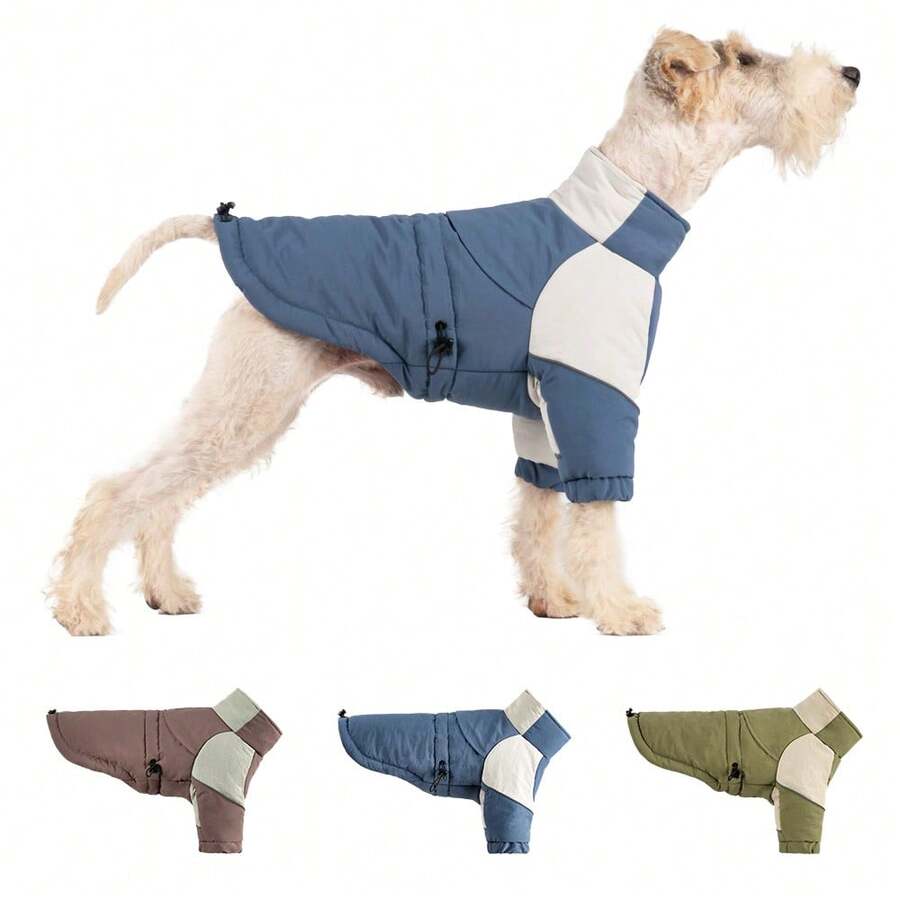Warm Cotton Dog Jacket With Reflective Design, Cute & Cozy For Small To Medium Dogs, Suitable For Autumn/Winter Walks