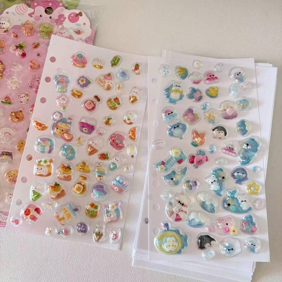 40张A5/A6双面光滑离型纸、可拆卸活页手册贴纸和纸胶带套装目录