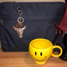 Bling Keychain Accessories For Women, Rhinestone & Cute Purse Charms For Handbags - 快樂酪梨(金) - 查看 9