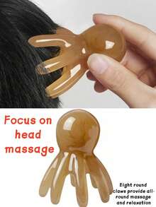 5/3/1 Octopus Scalp Massage Comb, A Portable Octopus-Head SPA Massage Comb For Meridian Scraping And Scalp Massage. It Relieves Fatigue, Soothes And Relaxes, And Provides Massage And Scraping. This Multi-Functional Portable Massager Makes A Great Birthday Gift, Party Gift, Christmas Gift, Or Holiday Gift. - Multicolor - View 2