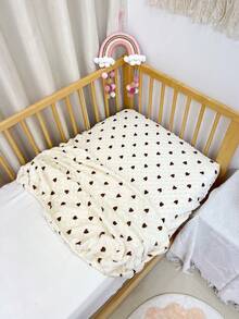 1pc Plush Dotted Baby Crib Sheet, Newborn Animal Print Fitted Crib Mattress Cover, Cute Bedding For Children Room, Machine Washable, 60x120cm - Multicolor - View 12