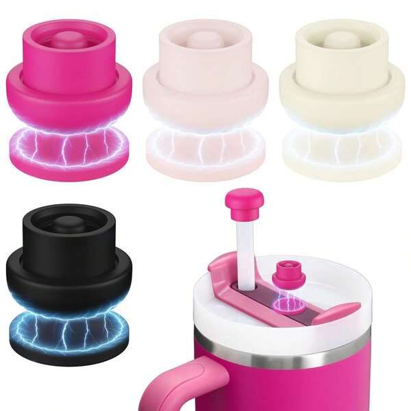 4 confezioni di coperchi magnetici per bicchieri (40oz/30oz) - Universali, in silicone da 8-10mm, antipolvere, lavabili in lavastoviglie, anti-perdite