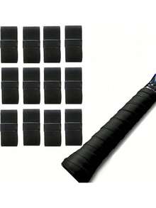 VXMBNB, Overgrip Tenis, Overgrip Padel de 12 Piezas, Absorbente del Sudor y Antideslizante, Apto para Tenis, Cricket y Otras Raquetas. - Negro - Ver 10