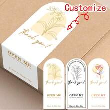 24 pezzi/120 pezzi Adesivi personalizzati, design personalizzato, adatti per applicare su fascicoli di lavoro, biglietti di auguri, confezioni di dolci, scatole per gioielli, buste, scatole regalo, borse della spesa, buste