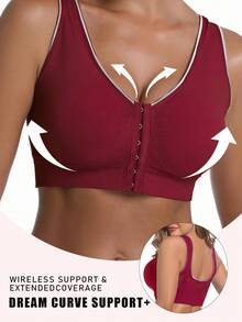 3pcs Women'S Removable Pad Sports Bra For Women, Zip-Up Design With Padded Support, Bras For Women Breathable And Skin-Friendly, Without Steel Ring, Shockproof And Anti-Sagging Yoga Underwear, Perfect For Sports, Fitness, And Yoga - Color A - 查看 7