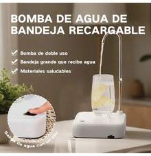 Bomba dispensadora de agua eléctrica, recargable, portátil, dispensador de agua portátil recargable por USB-C para uso doméstico - Blanco - Ver 6