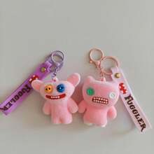 可爱大牙齿趣味娃娃吊坠，汽车钥匙扣卡通趣味动物娃娃吊坠，包包钥匙扣圣诞礼物包包挂饰汽车老师朋友姐妹礼物创意 - 彩色 - 查看 10